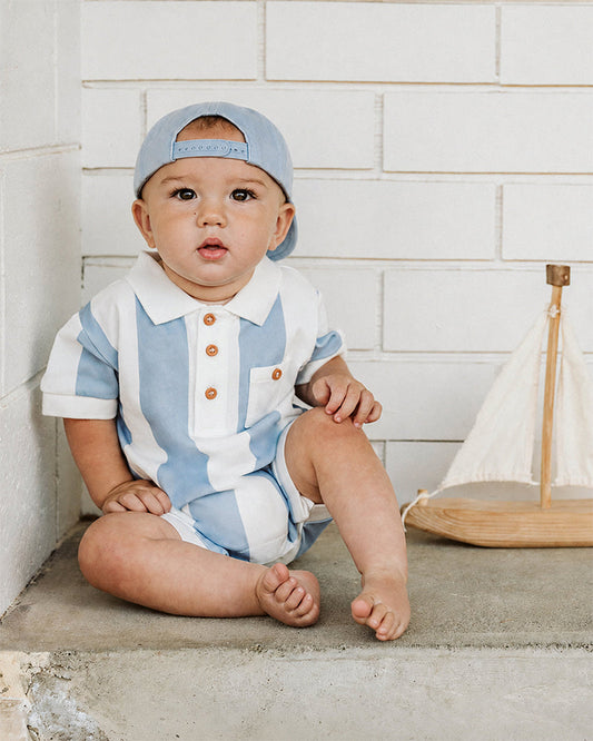 Max Stripe Rugby Romper 000-2Y