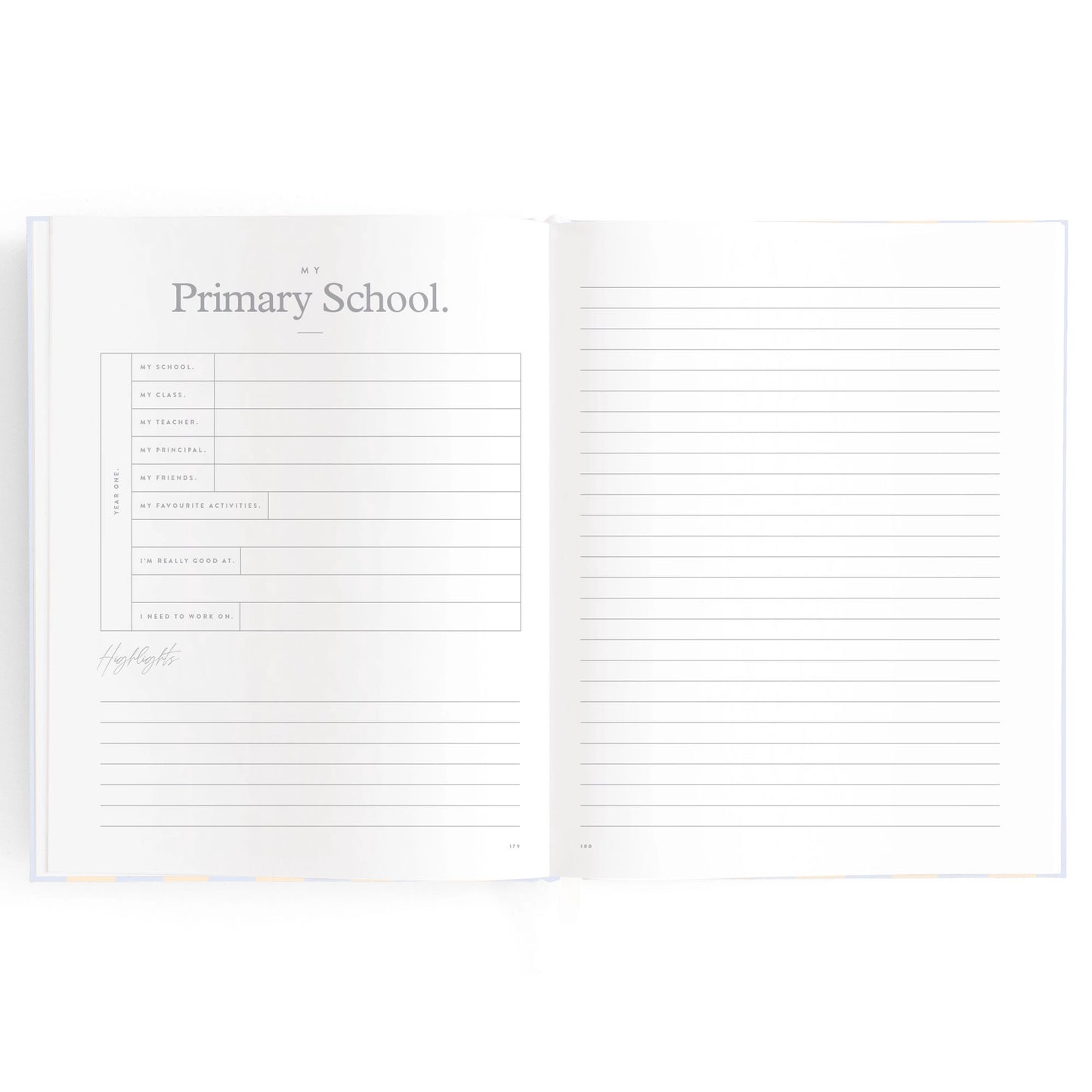 Baby Journal - Cloud Stripe
