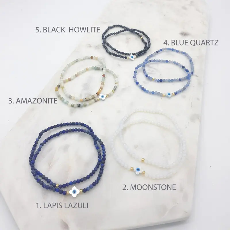 Mati Gemstone Bracelet Duo