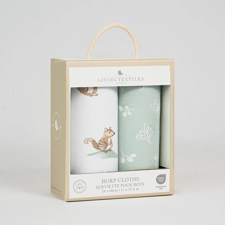 Burp Cloth Organic 2pk - Australiana