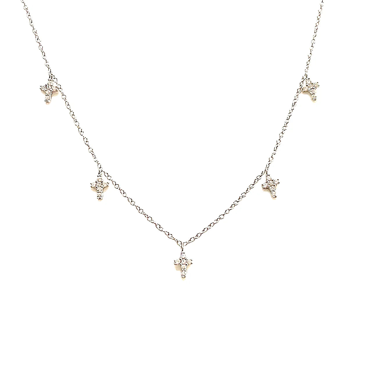 Quintet Cross Necklace