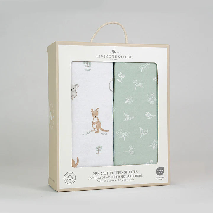 Fitted Cot Sheets 2pk - Australiana