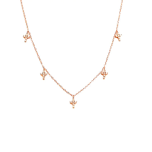 Quintet Cross Necklace