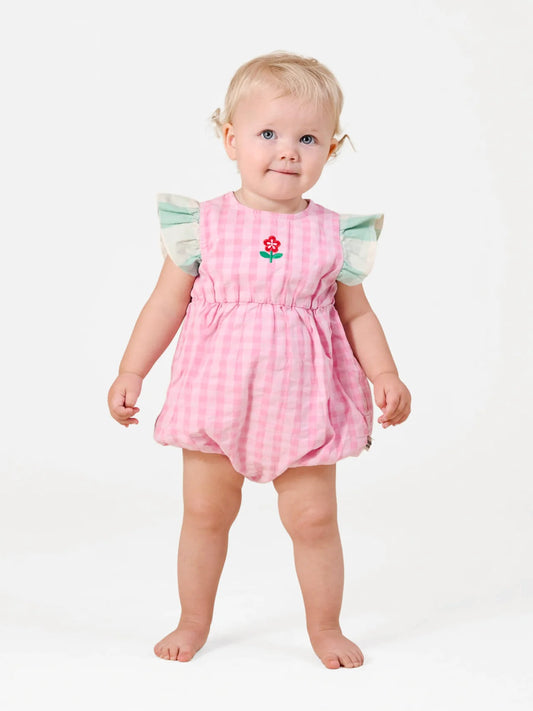 Gingham Green/Pink Lani Romper