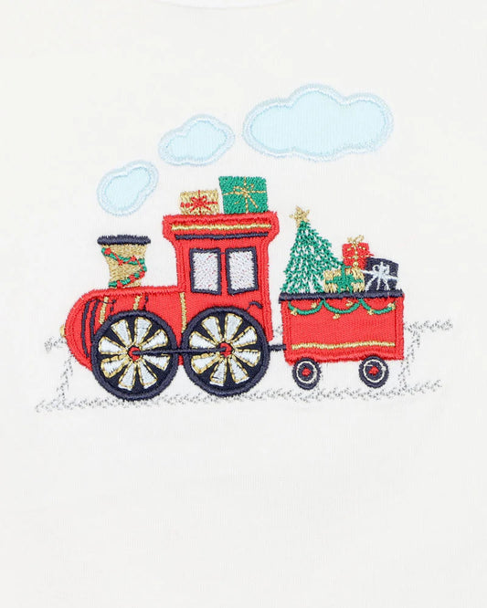 Festive Train Singletsuit Shorts Set