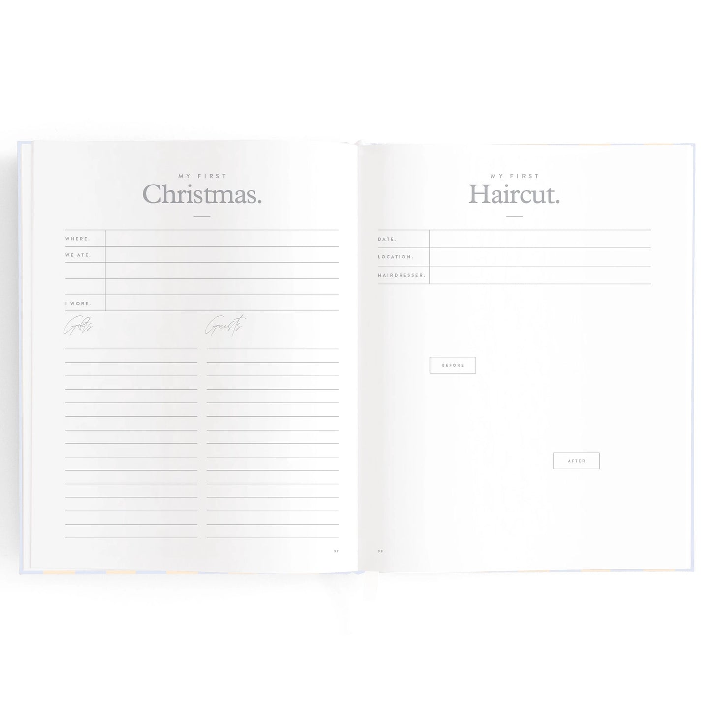 Baby Journal - Cloud Stripe