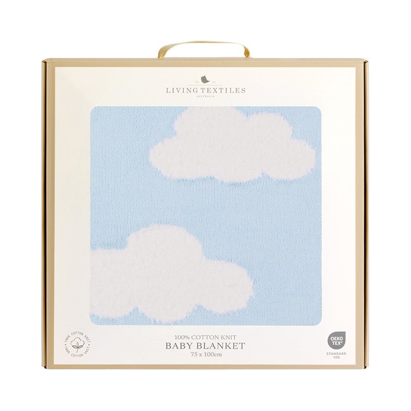 Knitted Pram Blanket - Cloud Whisper