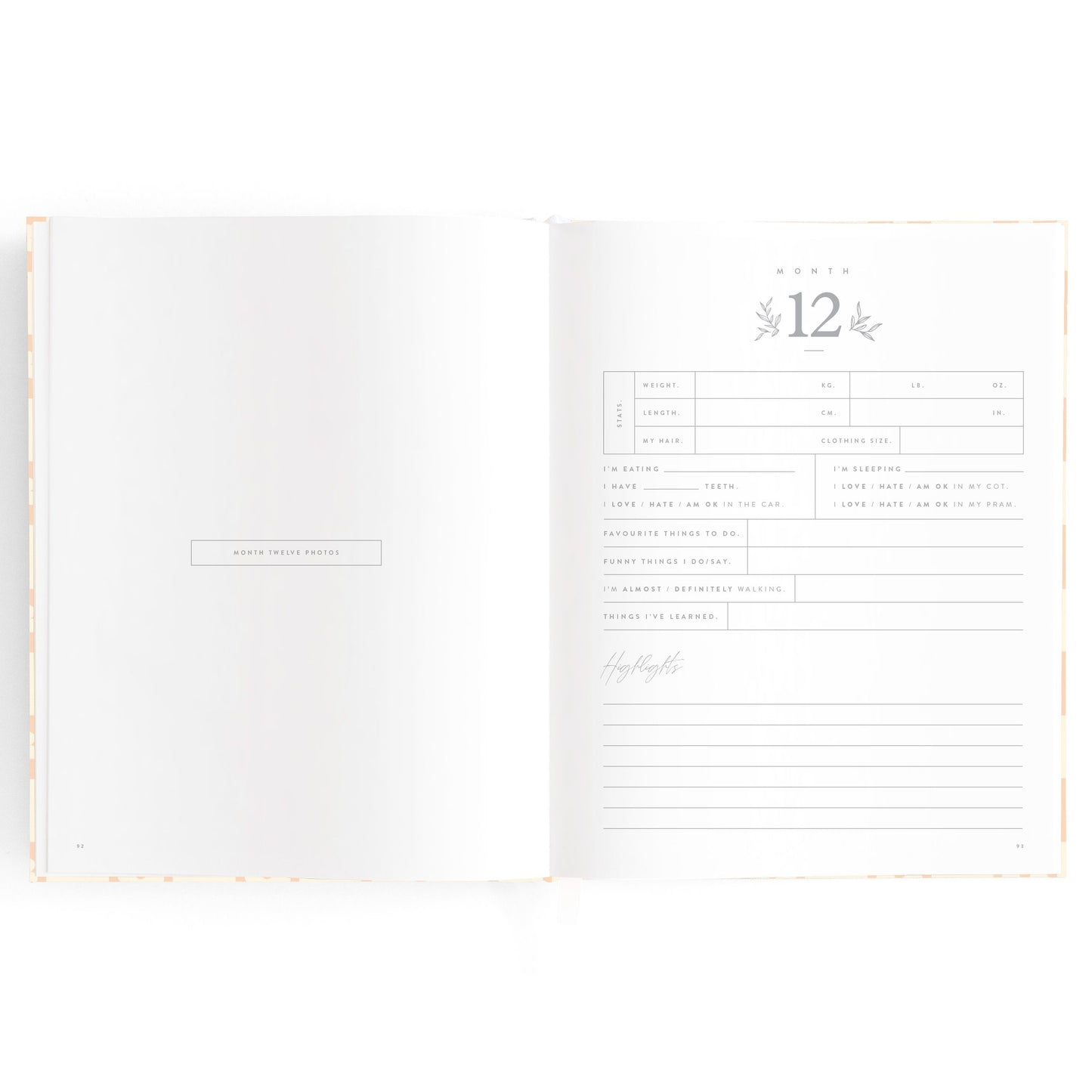 Baby Journal - Daisy Grid