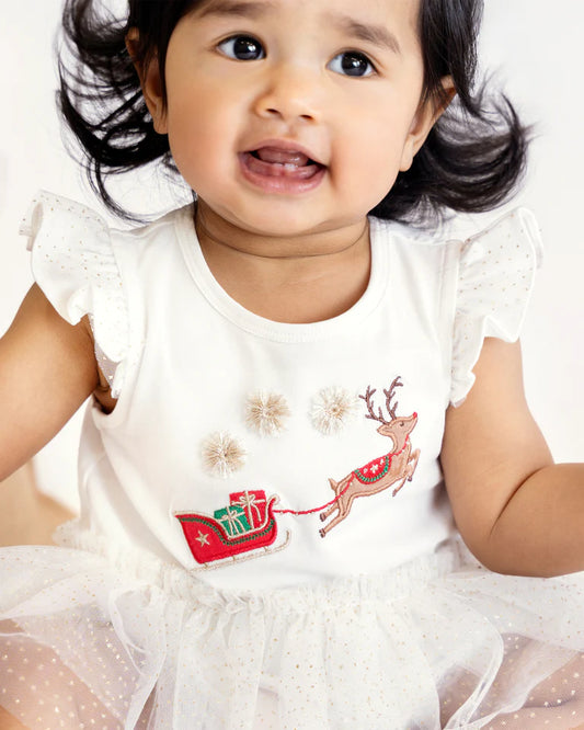 Festive Reindeer Tutu Bodysuit