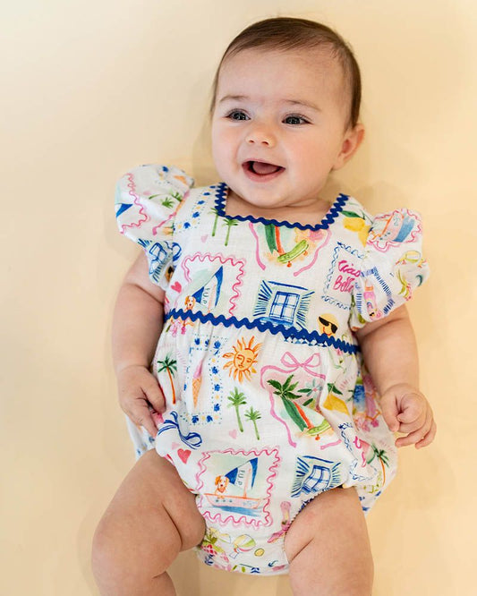 Summer Vacay Puff Sleeve Bodysuit