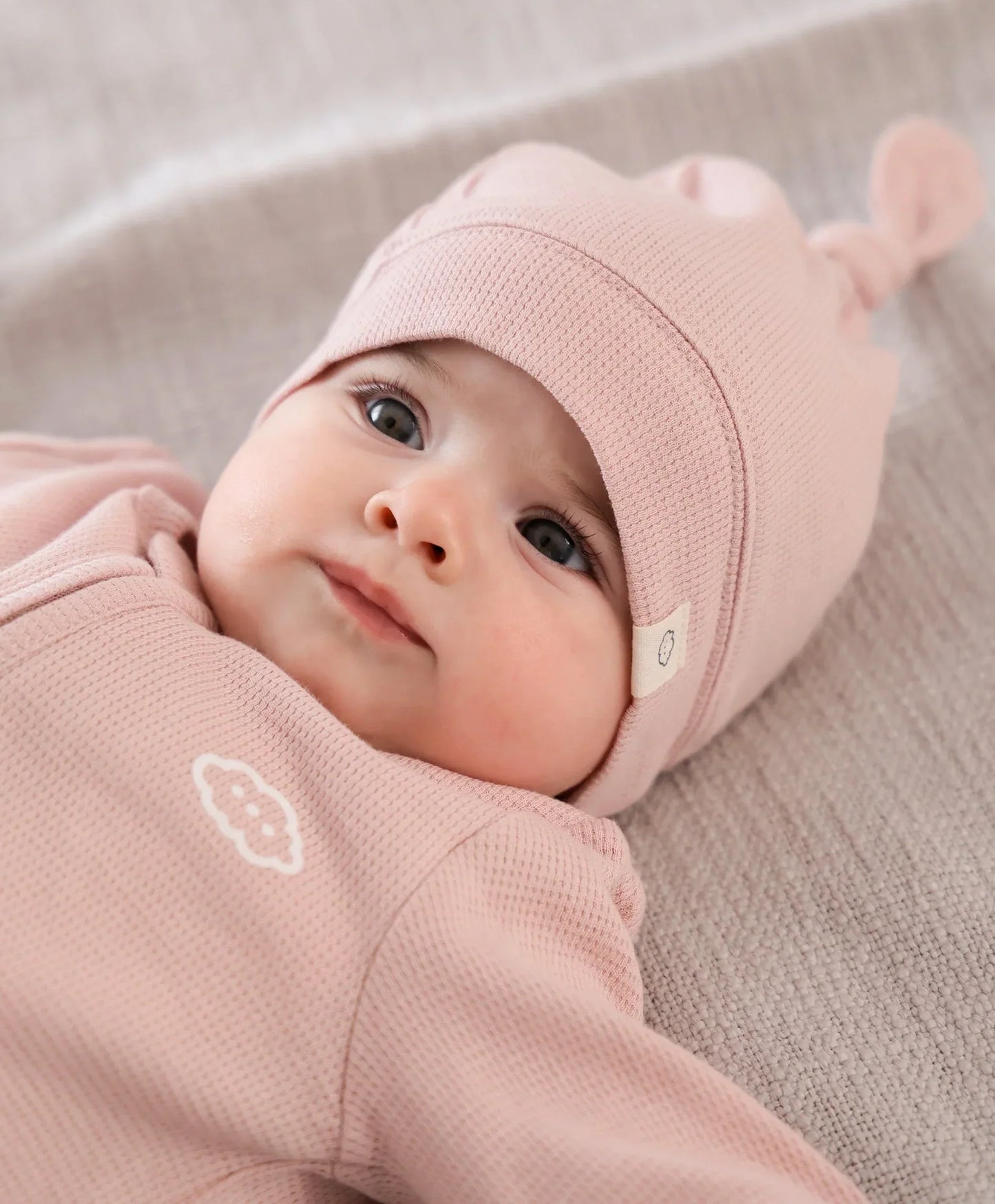Organic Cotton Waffle Beanie - Lavender