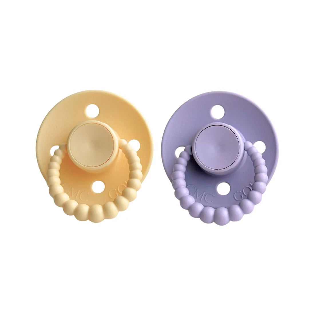 CMC Bubble Dummies 2pk - Yellow + Misty Lilac