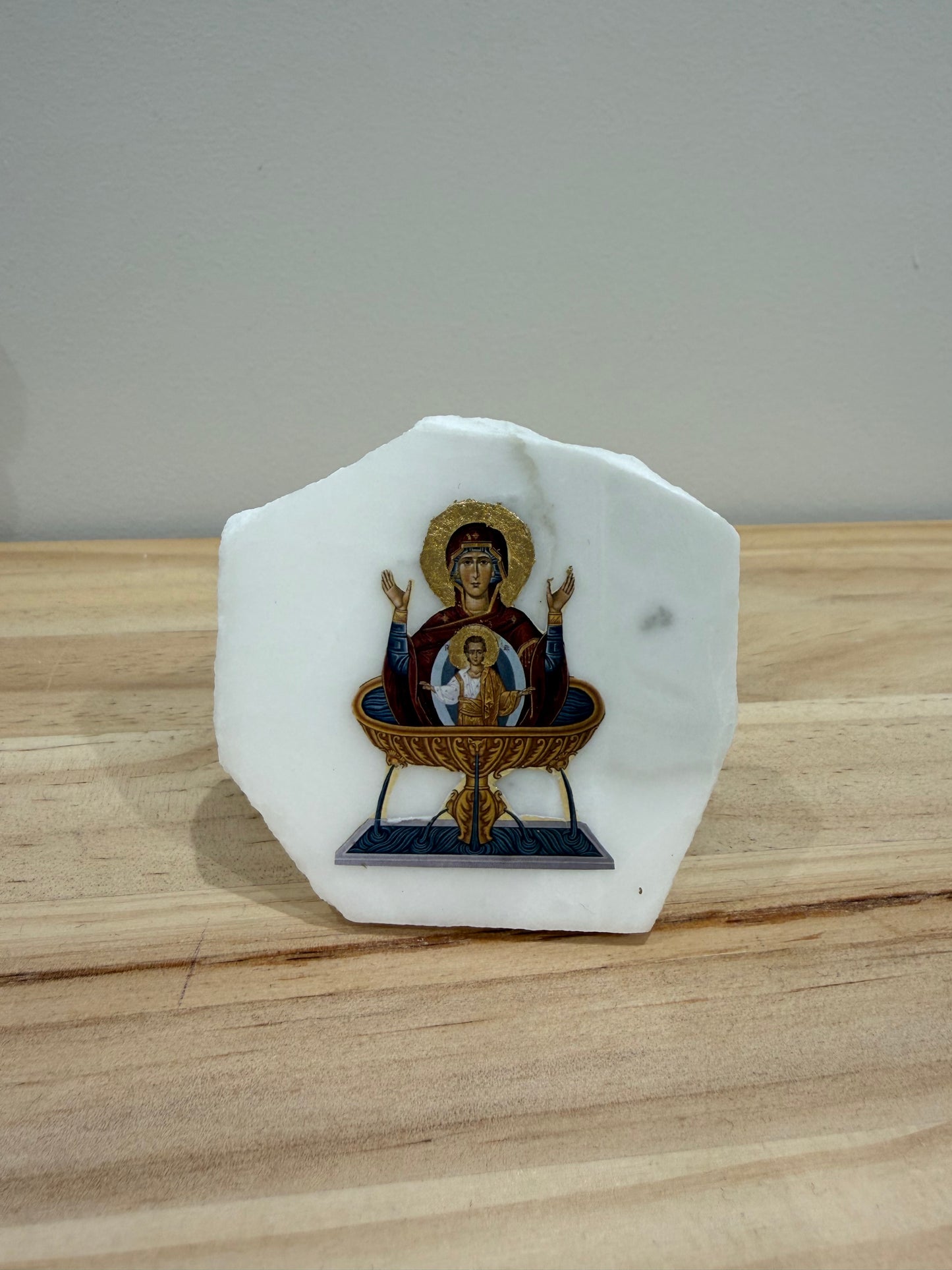 Theotokos of the Life Giving Spring - Mini Marble