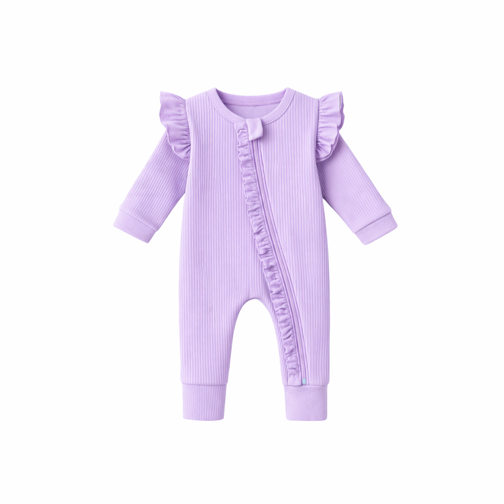 Ribb Zipsuit - Lavender