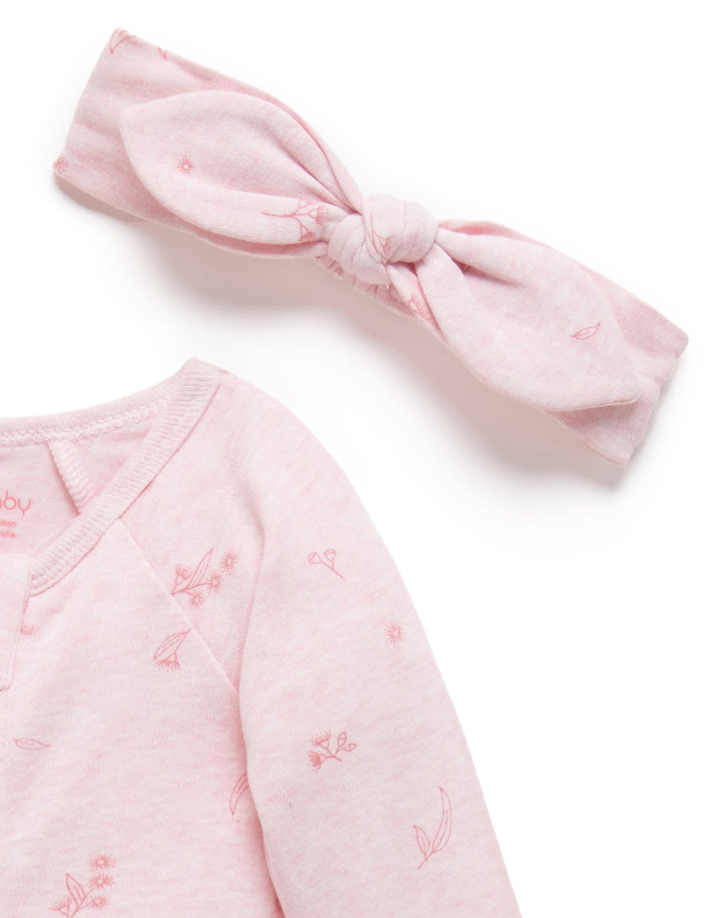 Premmie Zip Growsuit & Headband Set - Blossom