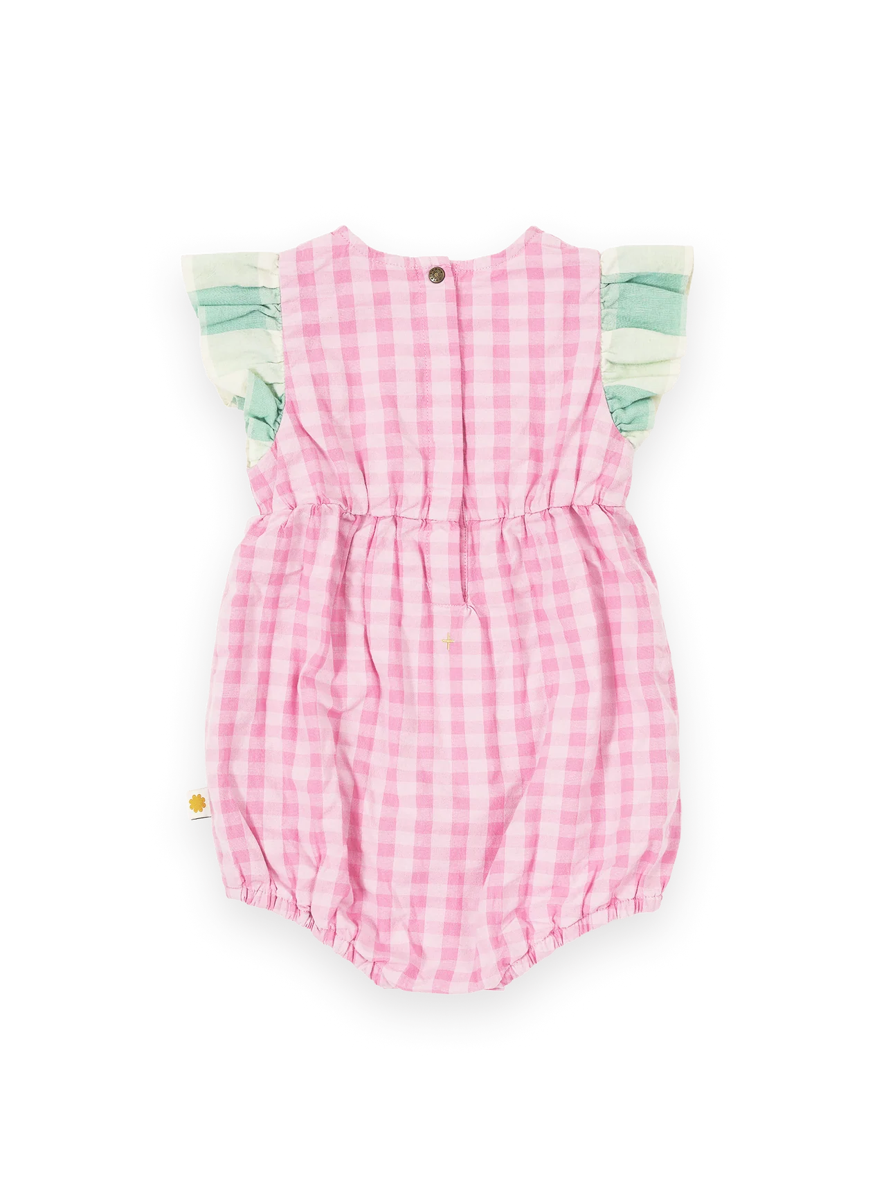 Gingham Green/Pink Lani Romper