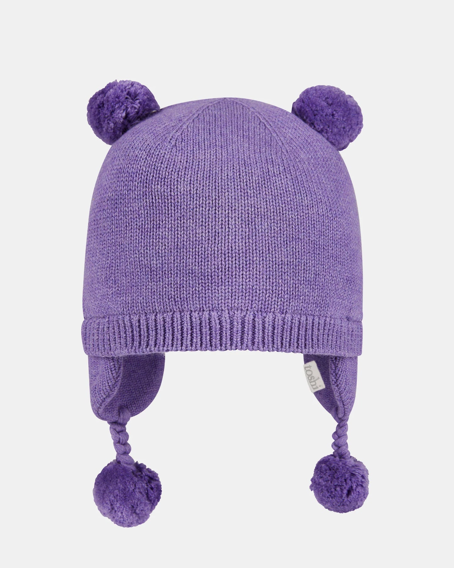 Organic Earmuff Snowy - Pansy