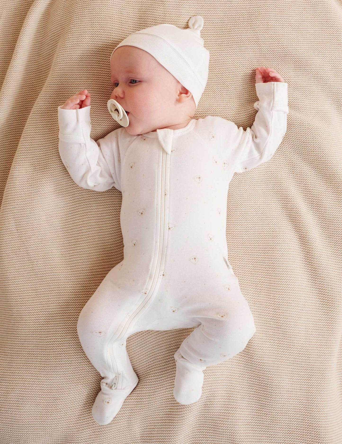 Zip Growsuit 2pk - Vanilla Bears