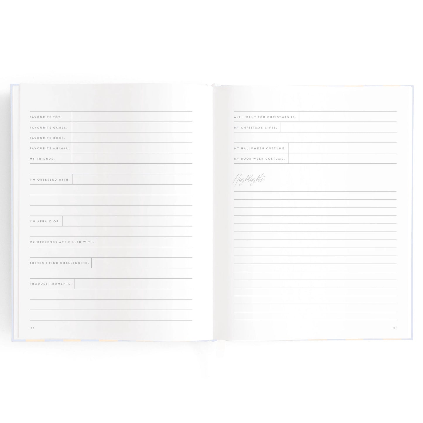 Baby Journal - Cloud Stripe