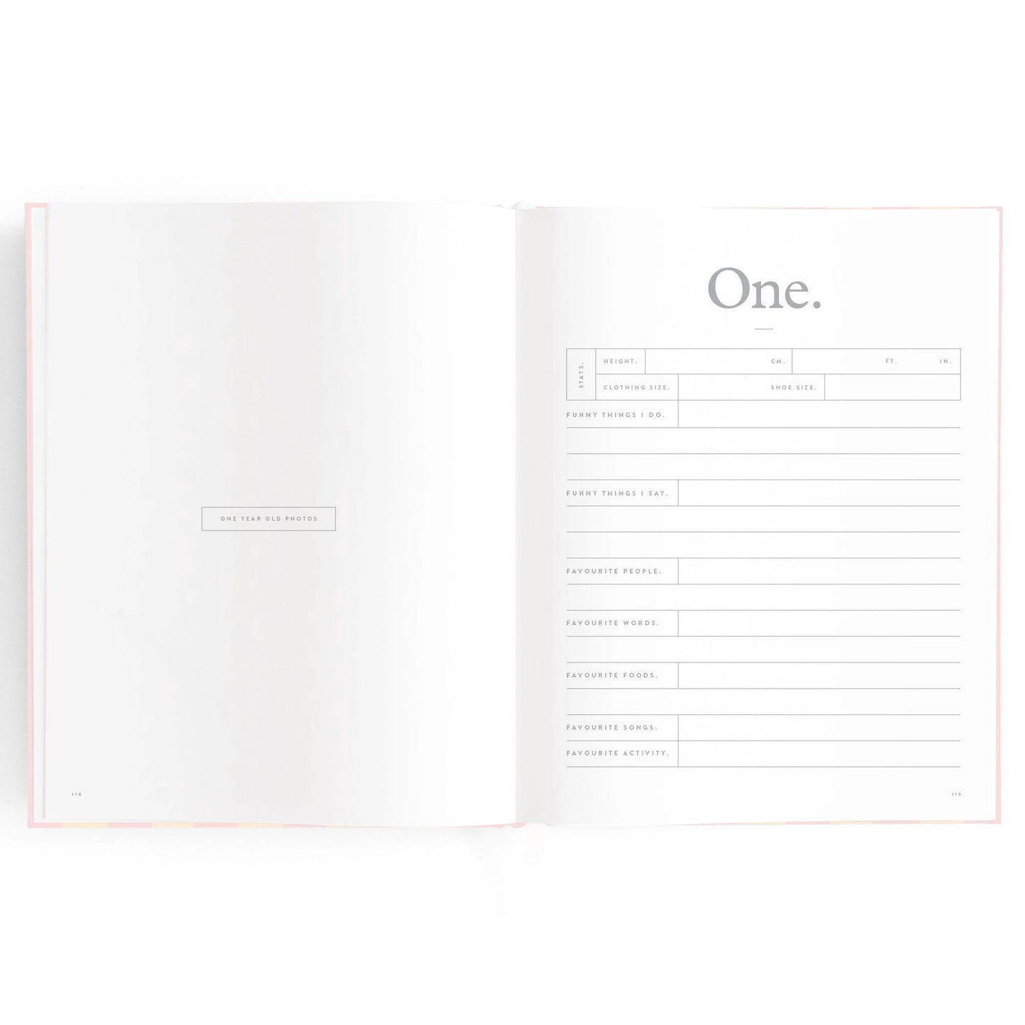 Baby Journal - Petal Stripe