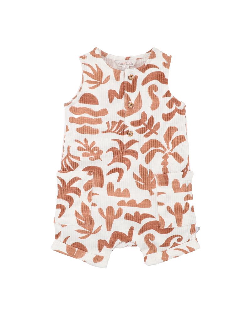 Abstract Oasis Caramel Romper