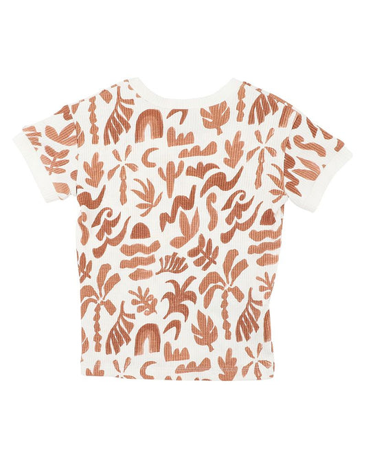 Abstract Oasis Caramel Print Tee
