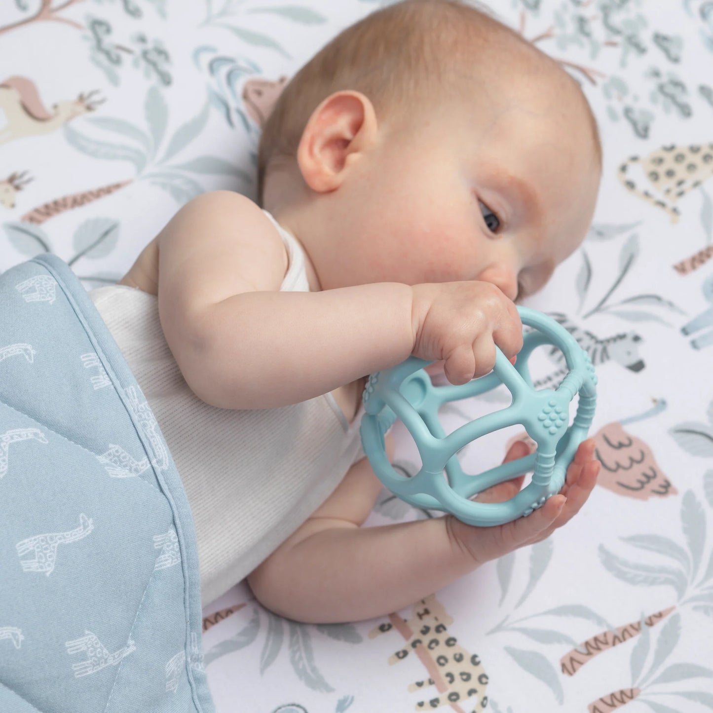 Silicone Teething Ball - Pastel Blue