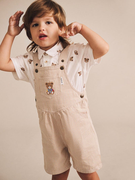 Sandbox Stripe Short Overalls