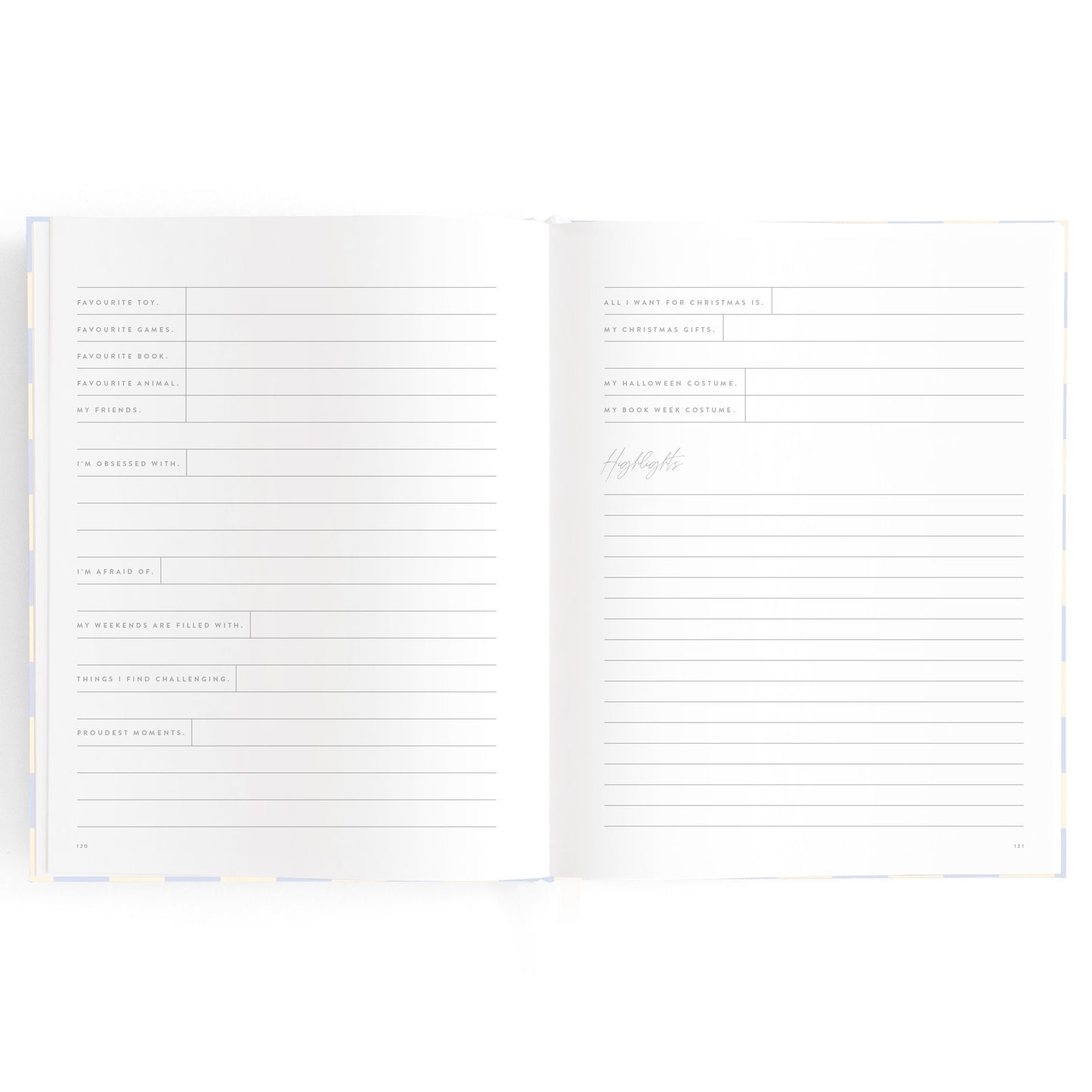 Baby Journal - Blue Check