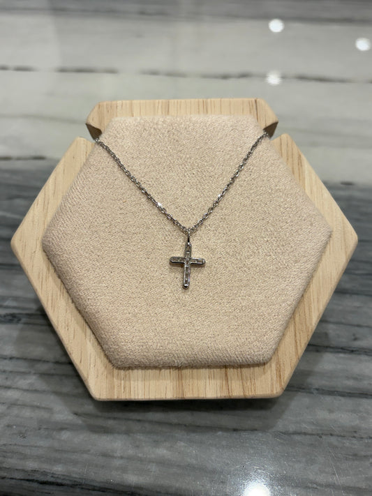 Sacred Beauty - Baguette CZ Cross Necklace