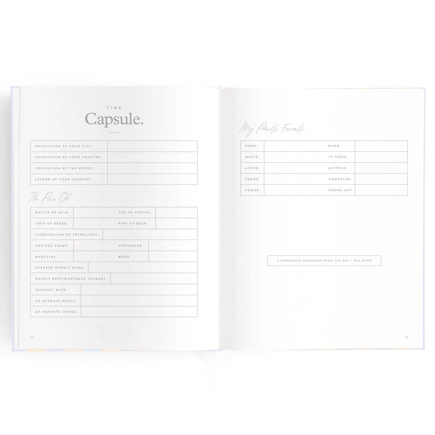 Baby Journal - Cloud Stripe
