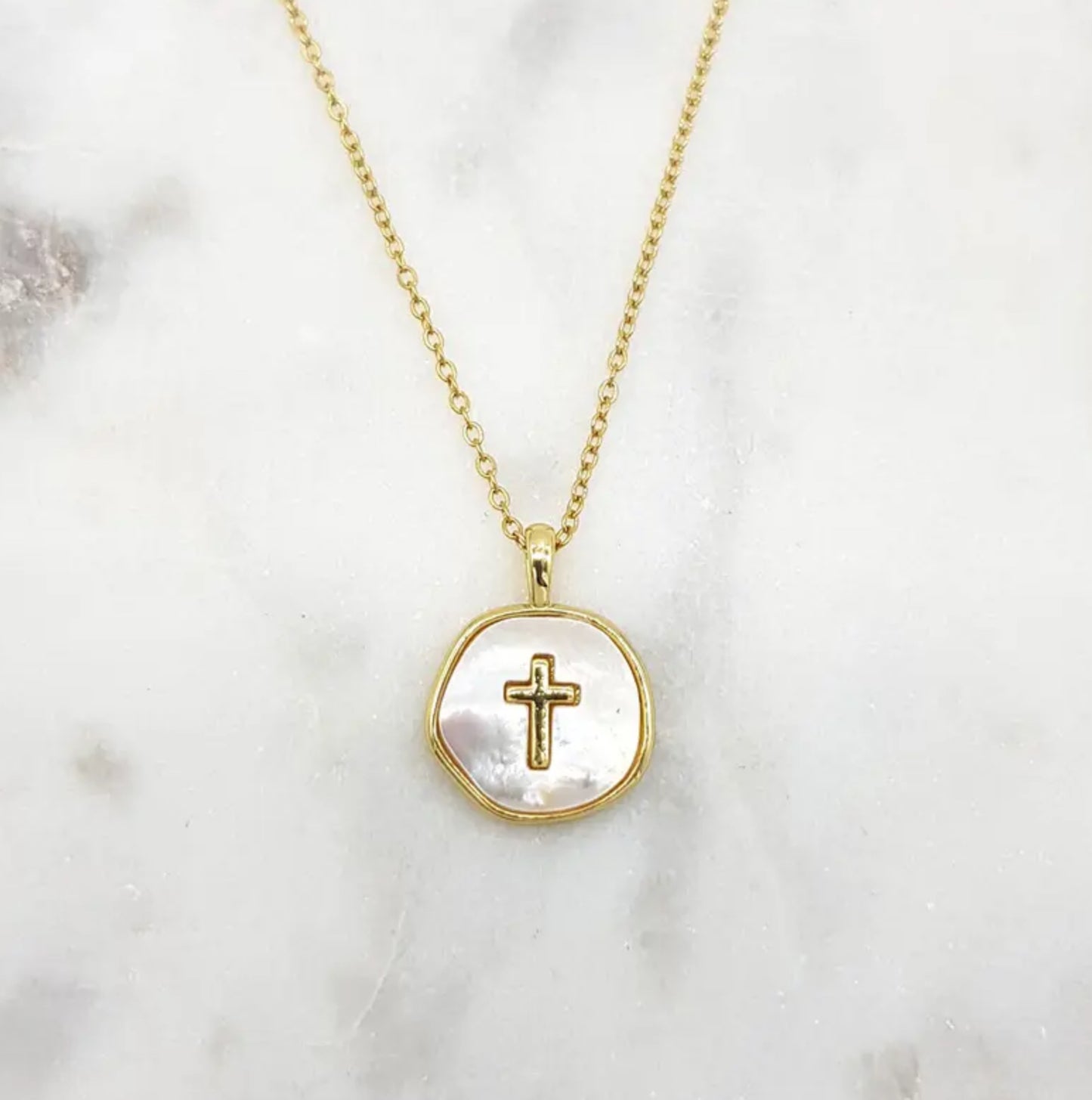 Cross Shell Necklace