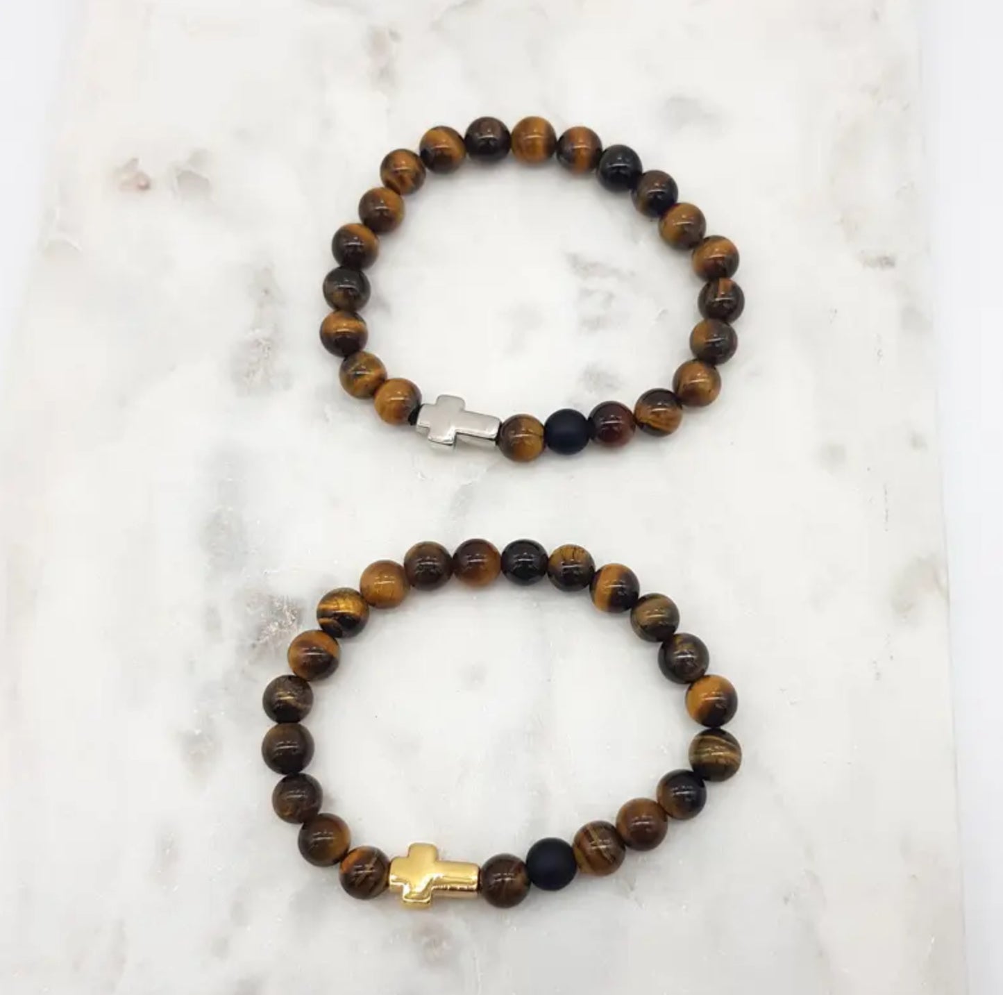 Tiger Eye Cross Bracelet