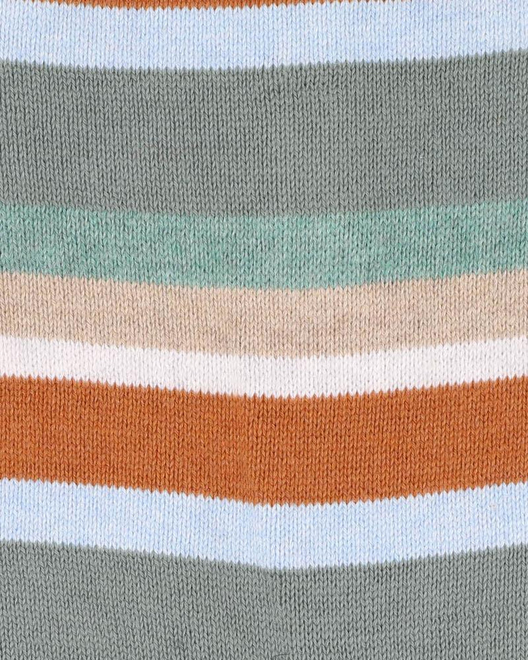 Mateo Stripe Knitted Romper - 1Y