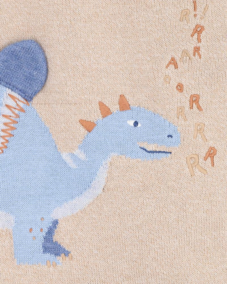 Isaac Dinosaur Knitted Romper