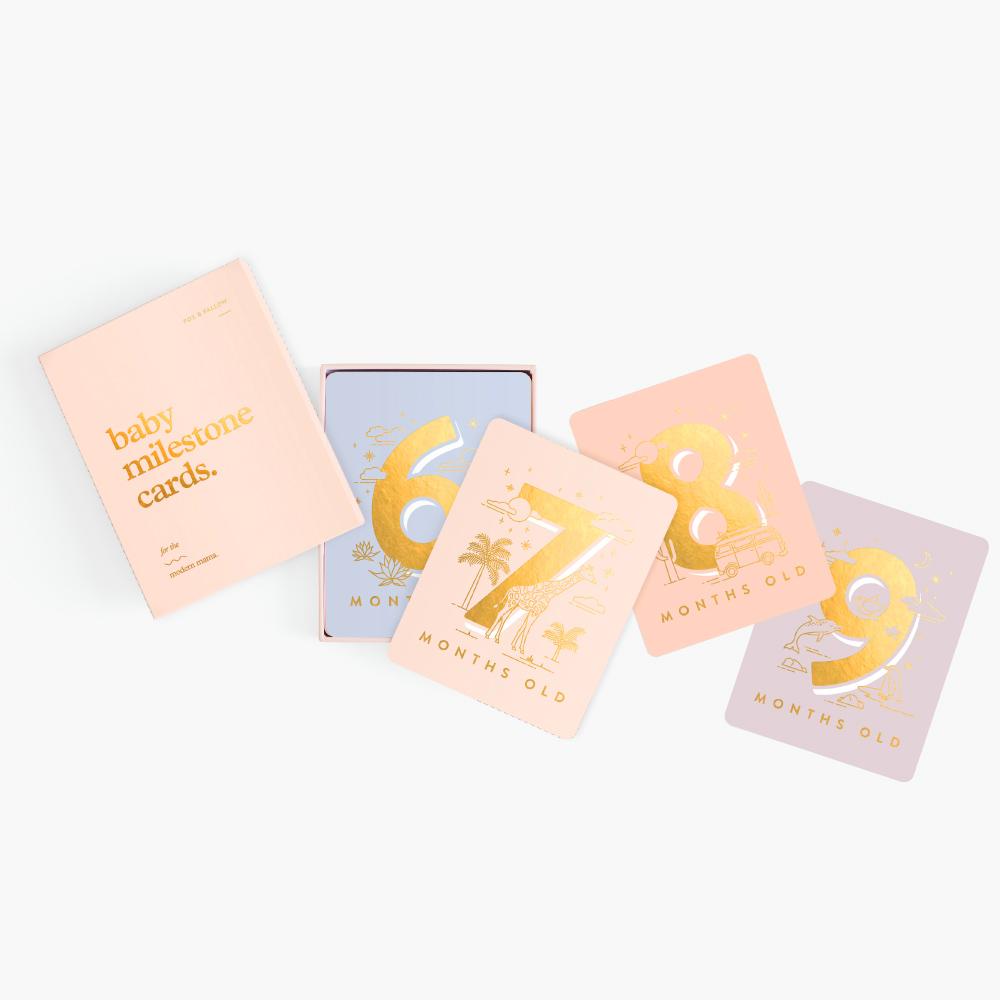 Baby Milestone Cards - Cream