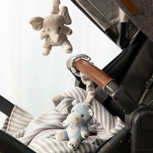 Stroller Toys 2pk - Elephant & Hippo