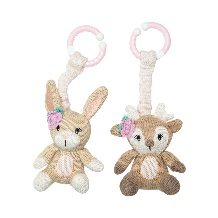 Stroller Toys 2pk - Fawn & Bunny