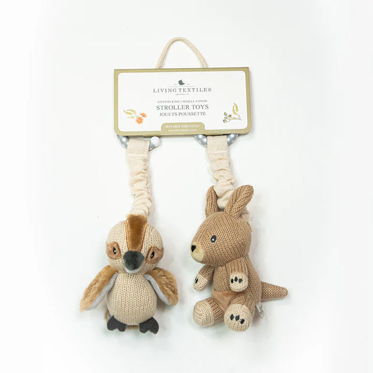 Stroller Toys 2pk - Kangaroo & Kookaburra