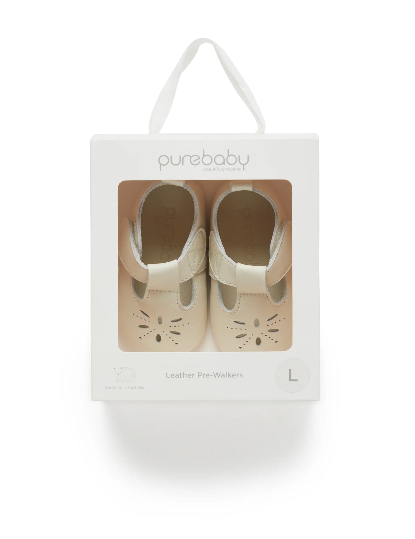 Leather Pre-Walker Eyelet T-Bars - White