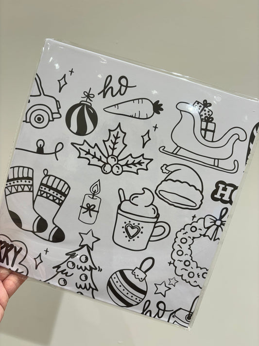 Christmas Colouring Wrapping Paper 5pk