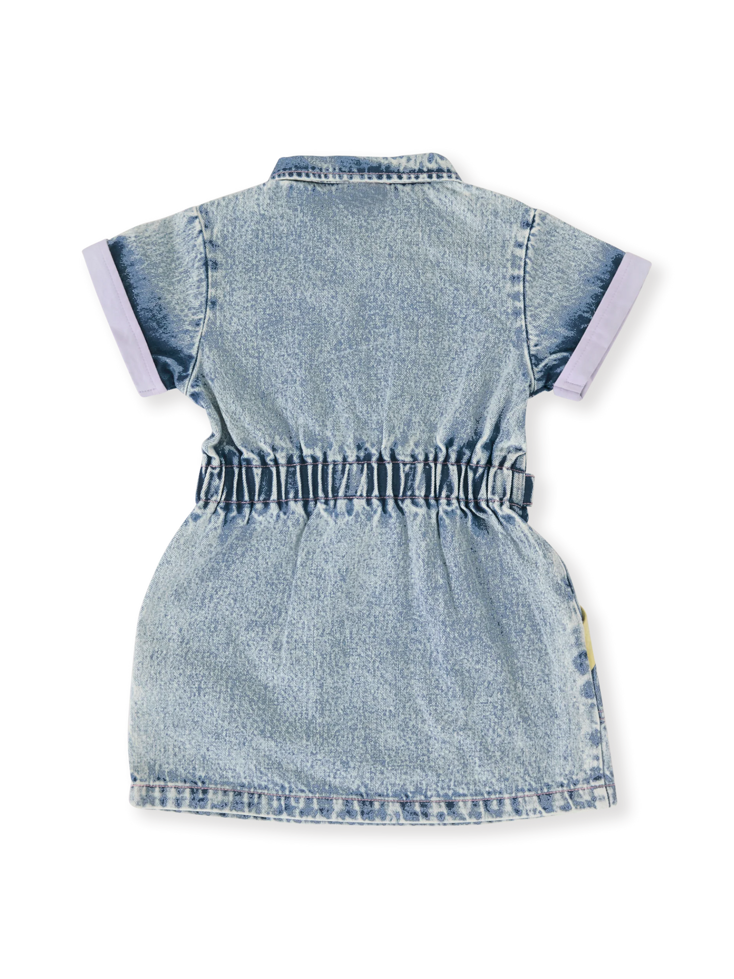 Piper Denim Belted Dress - Pastel Pop