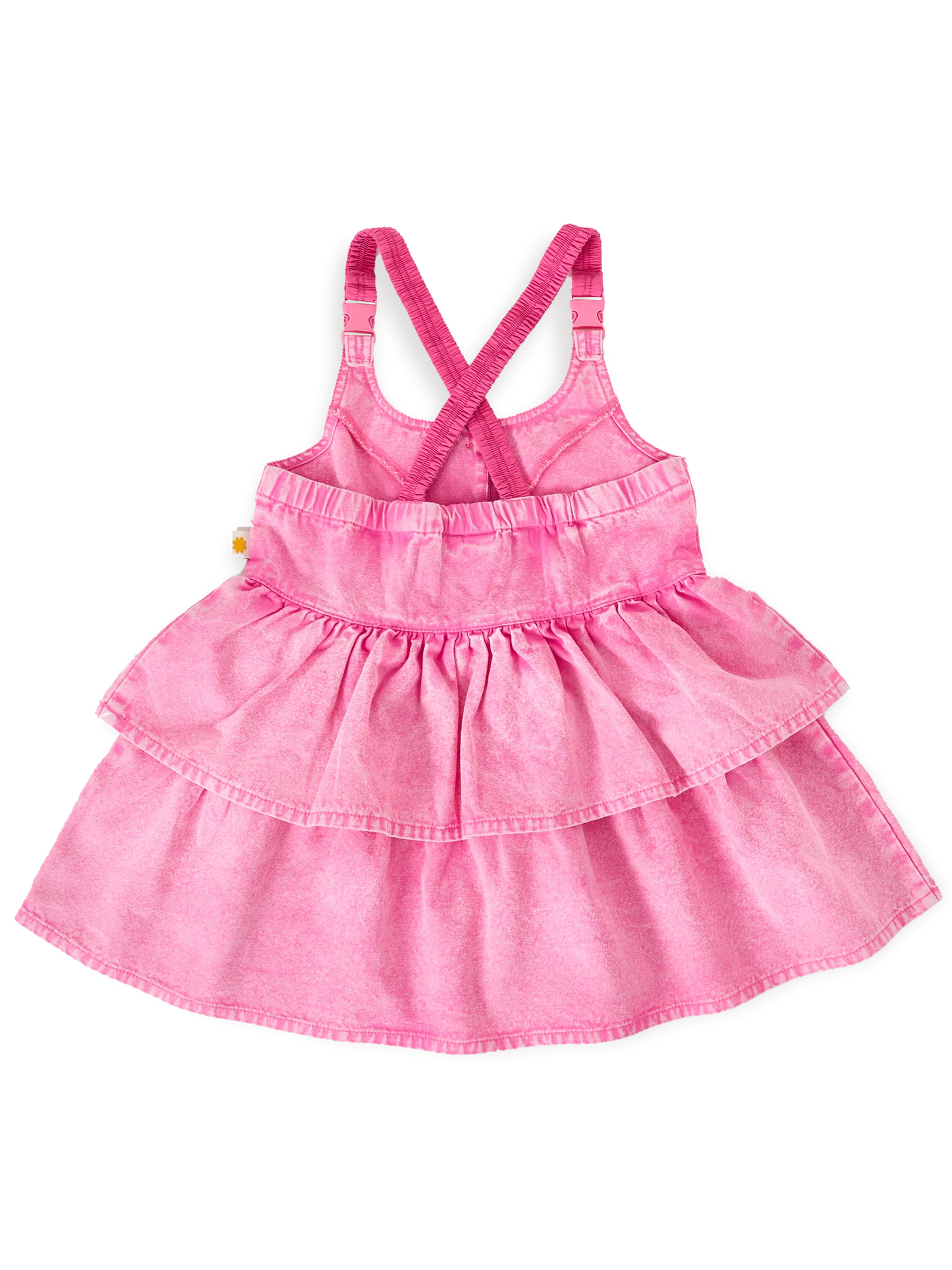 Saskia Denim Frill Pinafore Dress
