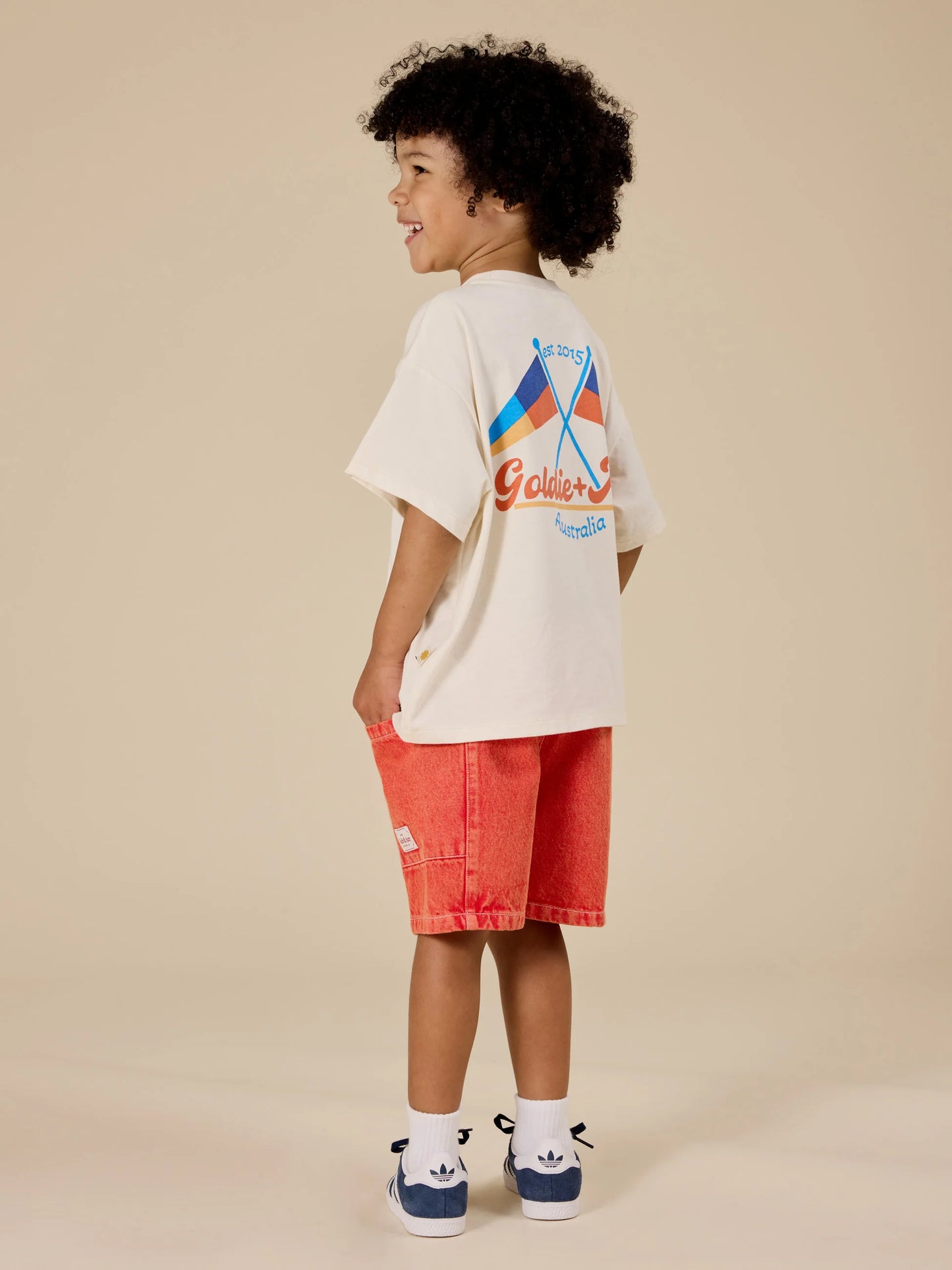 Noah Denim Pocket Shorts - Apple Red