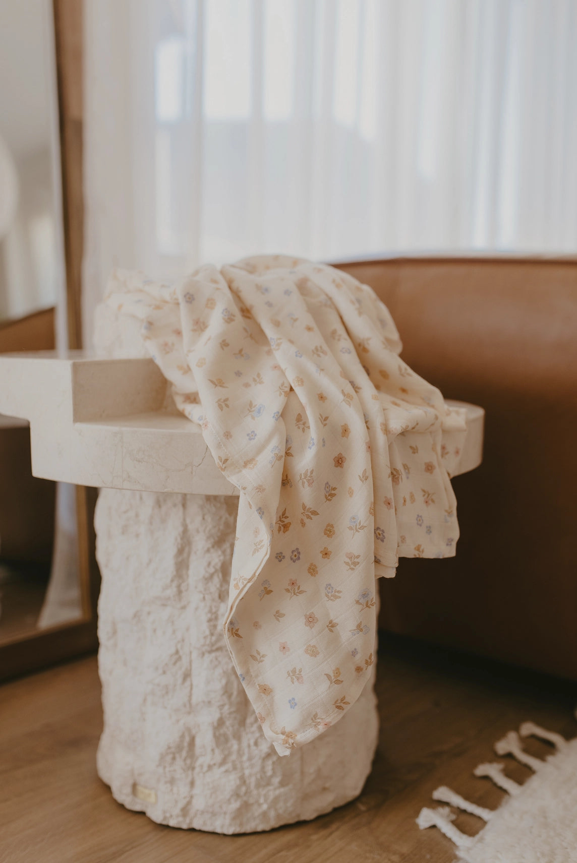 Organic Muslin Wrap Swaddle - Meadow
