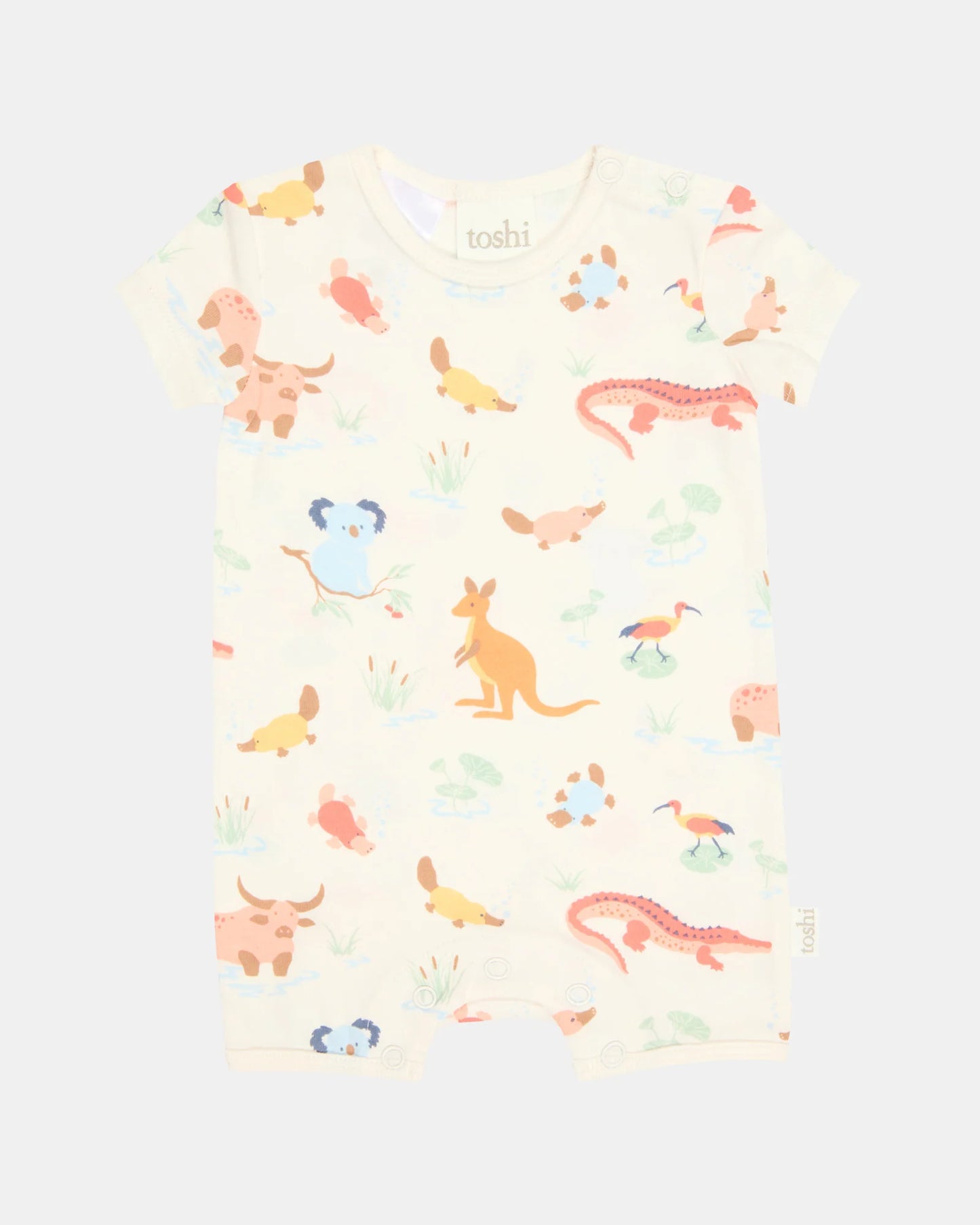 Short Sleeve Onesie Banjo - Kakadu Dawn