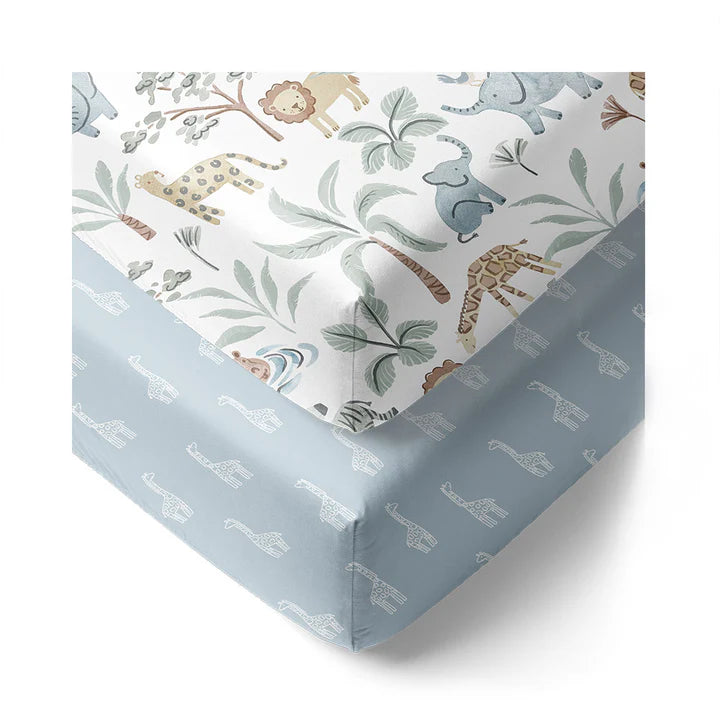 Fitted Cot Sheets 2pk - Wild Safari