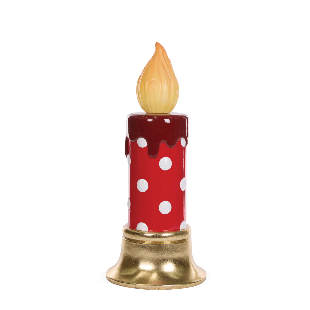 Red Polka Dot LED Candle 54.5cm