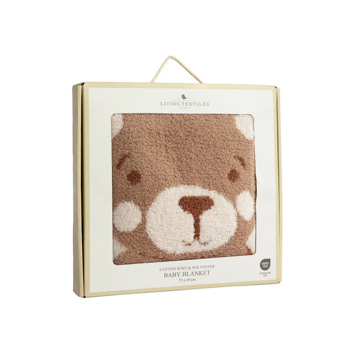 Fluffly Jacquard Blanket - Cuddly Bear