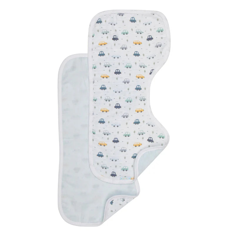 Organic Burp Cloth 2pk - Beep Beep